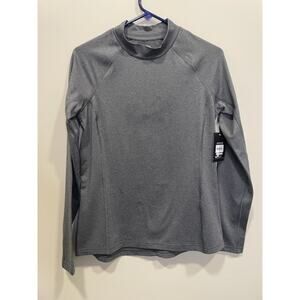 NWT Athletic Long Sleeve Sport Mock Neck Gray Women's Sz S